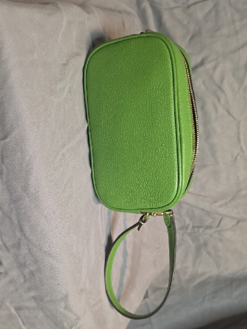 Coach Green Pebbled Leather Jamie Wristlet - Picture 3 of 5